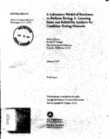 A Laboratory Model of ReadinesstoPerform Testing I Learning Rates and Reliability Analyses for Candidate Testing Measures