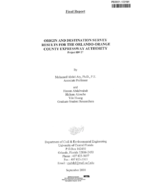 Origin and destination survey results for the OrlandoOrange County Expressway Authority