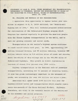 Statement of Alan S Boyd Under Secretary for Transportation Department of Commerce Before the Subcommittee on Roads of the Committee on Public Works House of Representatives Washington DC
