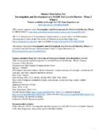 Investigation and Development of a Test Level 6 Barrier  Phase I Dataset
