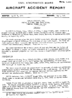 Investigation of Aircraft Accident AAXICO AIRLINES GREAT FALLS MONTANA 19630814