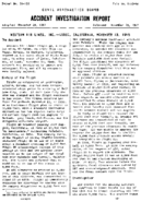 Investigation of Aircraft Accident WESTERN AIRLINES LEBEC CALIFORNIA 19461113