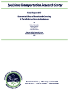 Economic Effect of Restricted Crossing UTurn Intersections in Louisiana