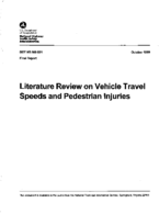 Literature Review on Vehicle Travel Speeds and Pedestrian Injuries