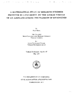A Mathematical Study of Shearing Stresses Produced in a Pavement by the Locked Wheels of an Airplane during the WarmUp of Its Engines