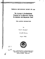 The Increase In FireResistance Provided By FireRetardant Coating on Aluminum and Magnesium Sheet