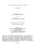 Hot plant recycling of asphaltic concrete  final report