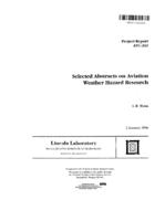Selected abstracts on aviation weather hazard research