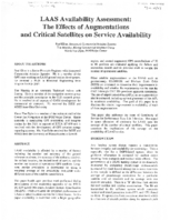 LAAS availability assessment the effects of augmentations and critical satellites on service availability