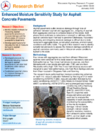 Enhanced Moisture Sensitivity Study for Asphalt Concrete Pavements Research Brief