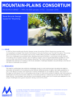 Rural Bicycle Design Guide for Wyoming Research Brief
