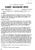Investigation of Aircraft Accident THE FLYING TIGER LINE GRAND ISLAND NEBRASKA 19520821