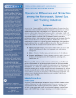 Operational Differences and Similarities among the Motorcoach School Bus and Trucking Industries