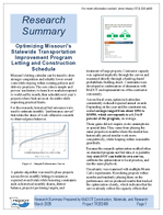 Optimizing Missouris Statewide Transportation Improvement Program Letting and Construction Schedule Summary
