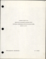 Talking Points for Secretary Elizabeth Hanford Dole National at the Conference of State Legislatures