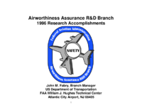 Airworthiness Assurance RD Branch 1996 Research Accomplishments