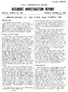 Investigation of Aircraft Accident AMERICAN AIRLINES NEAR EL PASO TEXAS 19471008