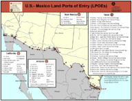 US  Mexico Land Ports of Entry LPOEs
