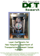 Layer Coefficients for New Hampshire Department of Transportation Pavement Design