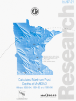 Calculating maximum frost depths at MnROAD  winters 199394 199495 and 199596