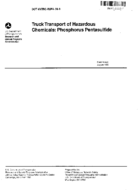 Truck Transport of Hazardous Chemicals  Phosphorus Pentasulfide