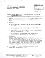 Circular Re Intergovernmental Review of UMTA Planning Capital and Operating Programs and ActivitiesVolume UMTA C 95001