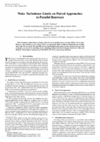 Wake turbulence limits on paired approaches to parallel runways