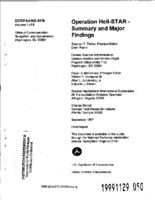 Operation HeliSTAR  Summary and Major Findings Volume 1