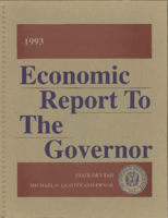 Economic Report to the Governor 1993 State of Utah