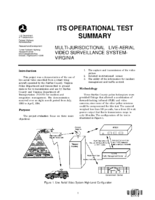 ITS Operational Test Summary MultiJurisdictional LiveAerial Video Surveillance System Virginia