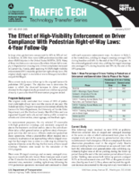 The Effect of HighVisibility Enforcement on Driver Compliance with Pedestrian RightofWay Laws 4Year FollowUp Traffic Tech