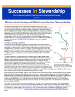 Successes in Stewardship  Montana Links Planning and NEPA through Corridor Planning Studies