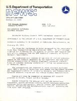 US Department of Transportation News Office of Public Affairs UMTA 278