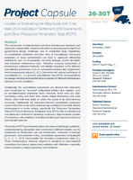 Update on Evaluating the Magnitude and Time Rate of Consolidation Settlement of Embankments and Other Piezocone Penetration Tests PCPT Project Capsule