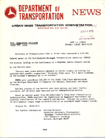 Department of Transportation News Urban Mass Transportation Administration DOT 12469