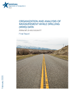 Organization and Analysis of Measurement While Drilling MWD Data