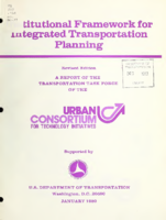 Institutional framework for integrated transportation planning