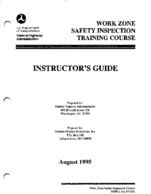 Work Zone Safety Inspection Training Course Instructors Guide