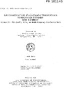 SLRV Engineering Tests at Department of Transportation Transportation Test Center Volume IIIRide Quality Noise and Radio Frequency Interference
