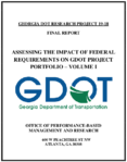 Assessing the Impact of Federal Requirements on GDOT Project Portfolio Volume I