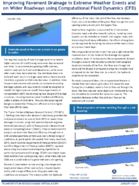 Improving Pavement Drainage in Extreme Weather Events and on Wider Roadways Using Computational Fluid Dynamics CFD fact sheet