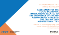 Assessing the SocioEconomic Implications Related to the Emergence of Shared Autonomous Vehicles The Tale of Two Midwestern Cities