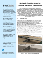 Hydraulic Considerations for Shallow Abutment Foundations techbrief