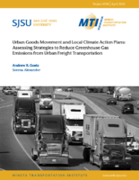 Urban Goods Movement and Local Climate Action Plans Assessing Strategies to Reduce Greenhouse Gas Emissions from Urban Freight Transportation