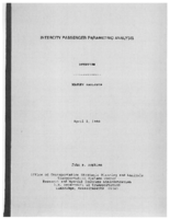 Intercity Passenger Parametric Analysis Overview Maglev Analysis