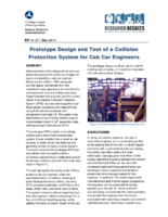 Prototype design and test of a collision protection system for cab car engineers
