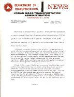 Department of Transportation News Urban Mass Transportation Administration UMTA 73105