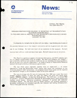 Remarks Prepared for Delivery by Secretary Elizabeth Hanford Dole to the 63rd Annual Meeting of the Transportation Research Board draft
