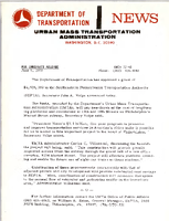 Department of Transportation News Urban Mass Transportation Administration UMTA 7243