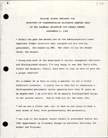 Talking Points Prepared for Secretary of Transportation Elizabeth Hanford Dole at the Farewell Reception for Donald Derman